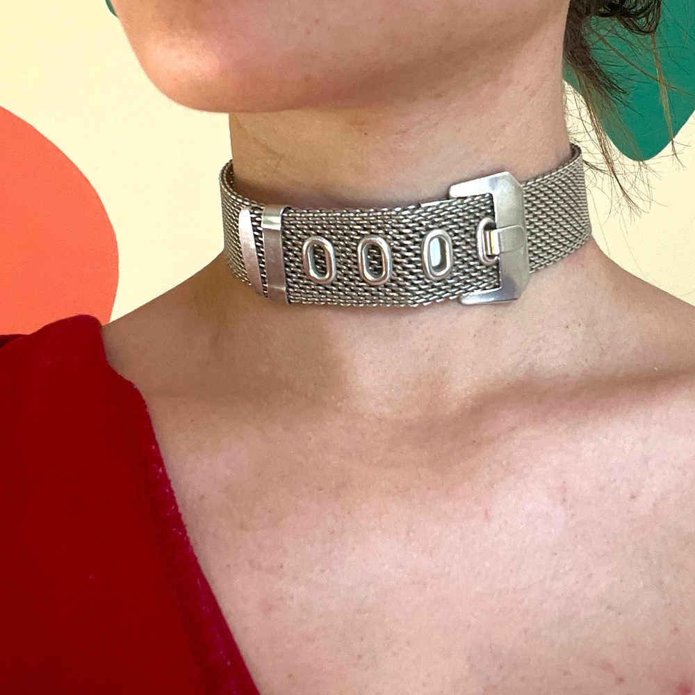 vintage silver choker